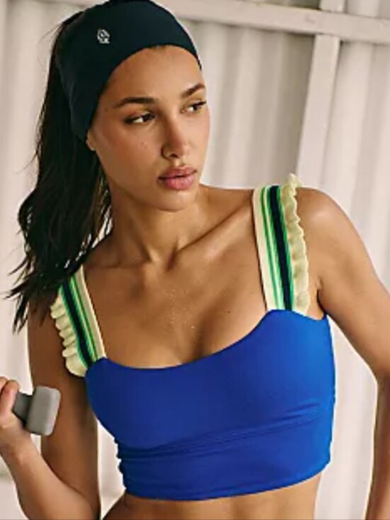 Free People Tops - free People Women’s Square Neck Crop Top with Yellow-Trim Straps